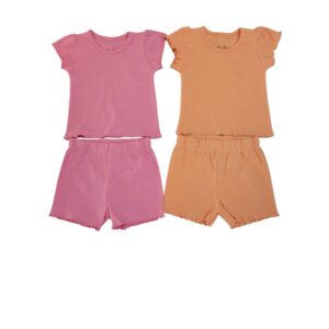 BABY GIRL 2 IN 1 TWO PIECE SET PEACH