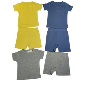 BABY BOY 3 IN 1 TWO PIECE SET YELLOW & ASH