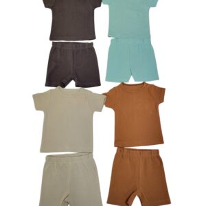 BABY BOY 4 IN 1 TWO PIECE SET MINT AND BEIGE