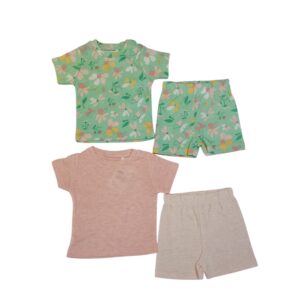 BABY GIRL 2 IN 1 TWO PIECE SET MINT GREEN FLOWER