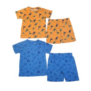 BABY BOY 2 IN 1 TWO PIECE SET ORANGE & BLUE