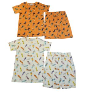 BOY 2 IN 1 TWO PIECE SET ORANGE & WHITE