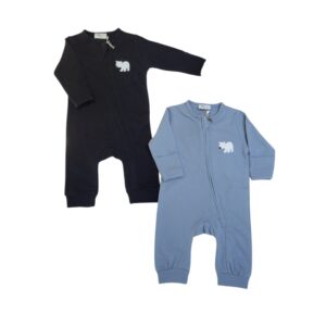 BABY 2 IN 1 UNISEX JUMPSUIT BLACK & BLUE