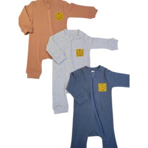 BABY 3 IN 1 UNISEX JUMPSUIT ASH & BLUE