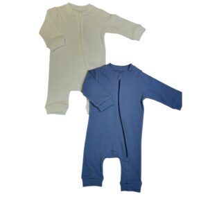 BABY 2 IN 1 UNISEX JUMPSUIT BLUE & WHITE