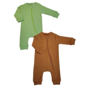 BABY 2 IN 1 UNISEX JUMPSUIT GREEN & BROWN
